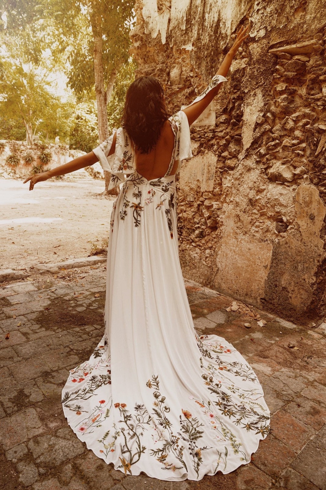 Flora — Colorful Embroidered Gown - Image 2