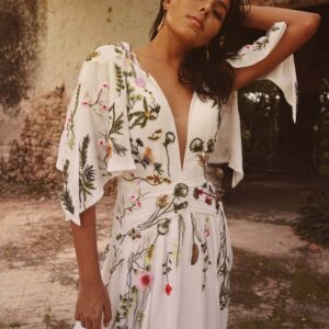 Flora — Colorful Embroidered Gown
