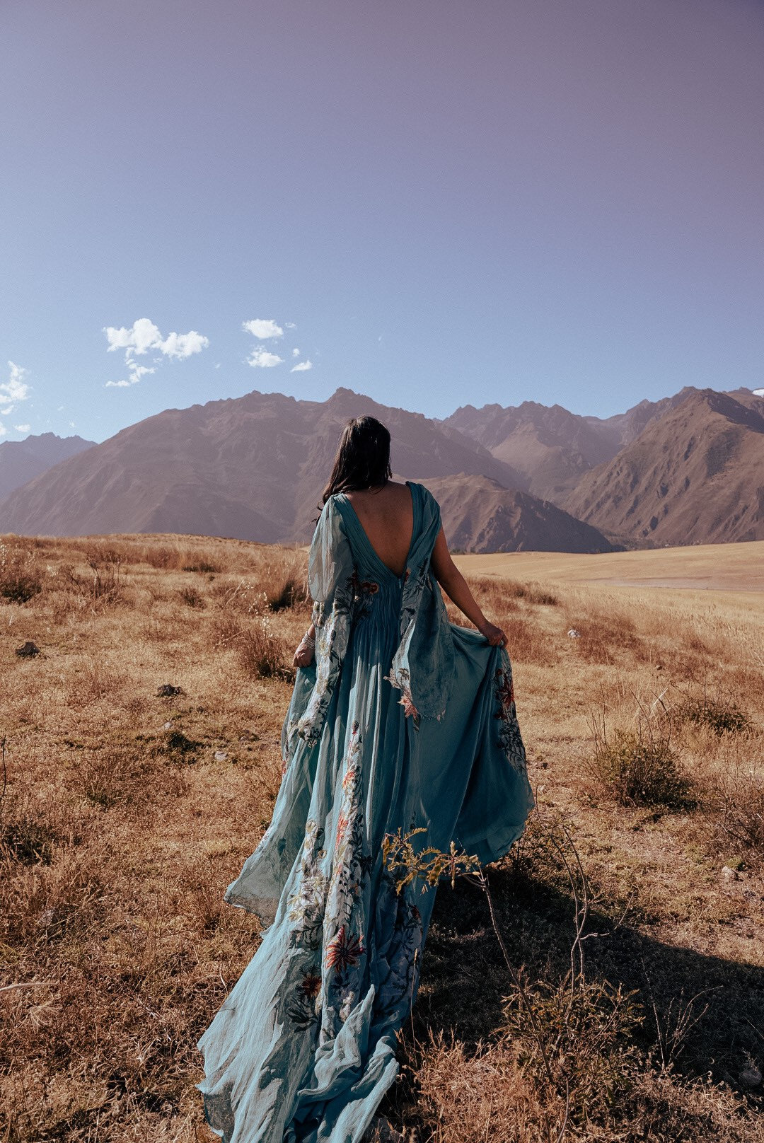Meadow Teal — Embroidered Wedding Dress, Garden Wedding Dress - Image 7