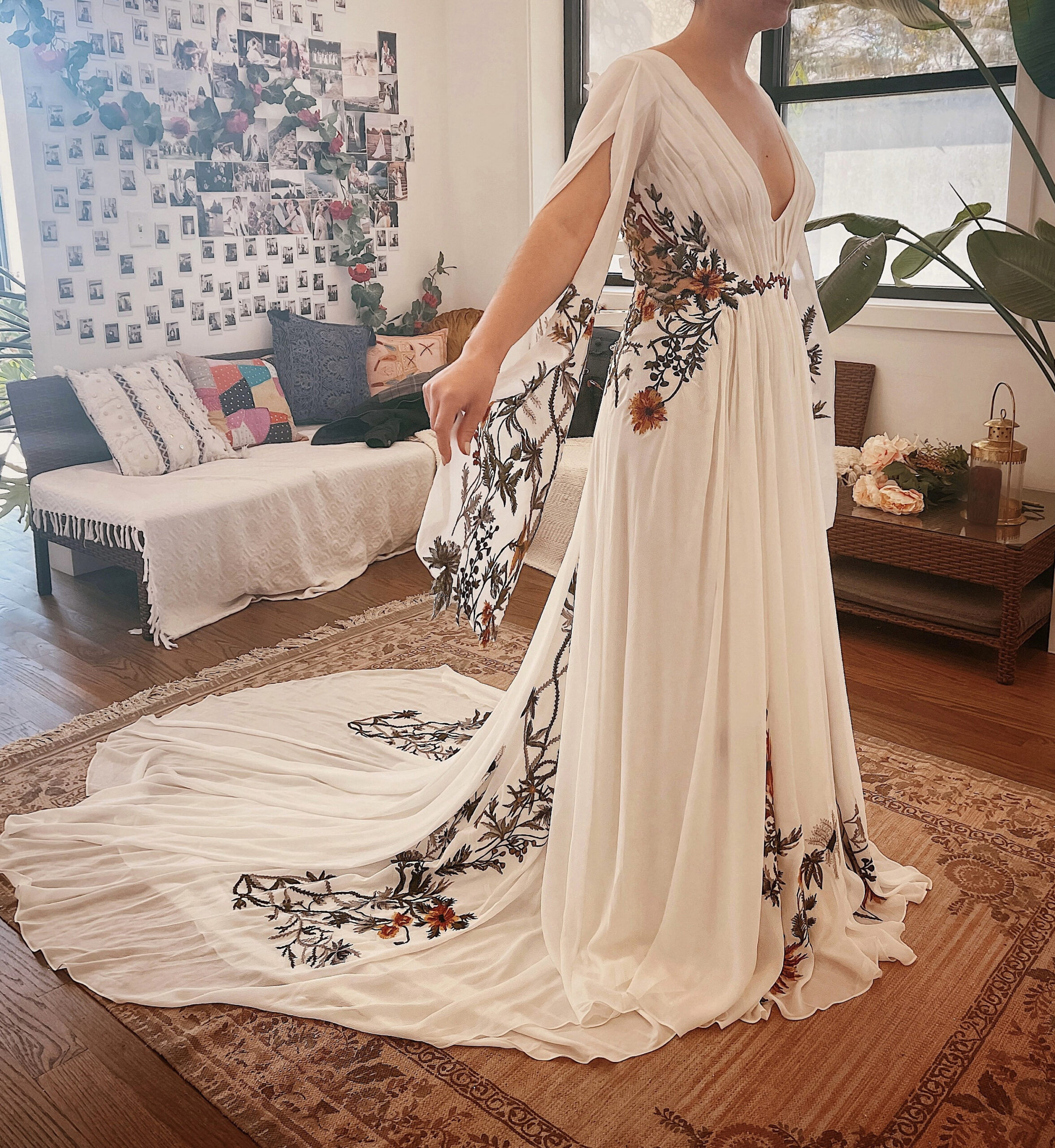 Meadow Ivory — Embroidered Botanical Floral Dress - Image 2