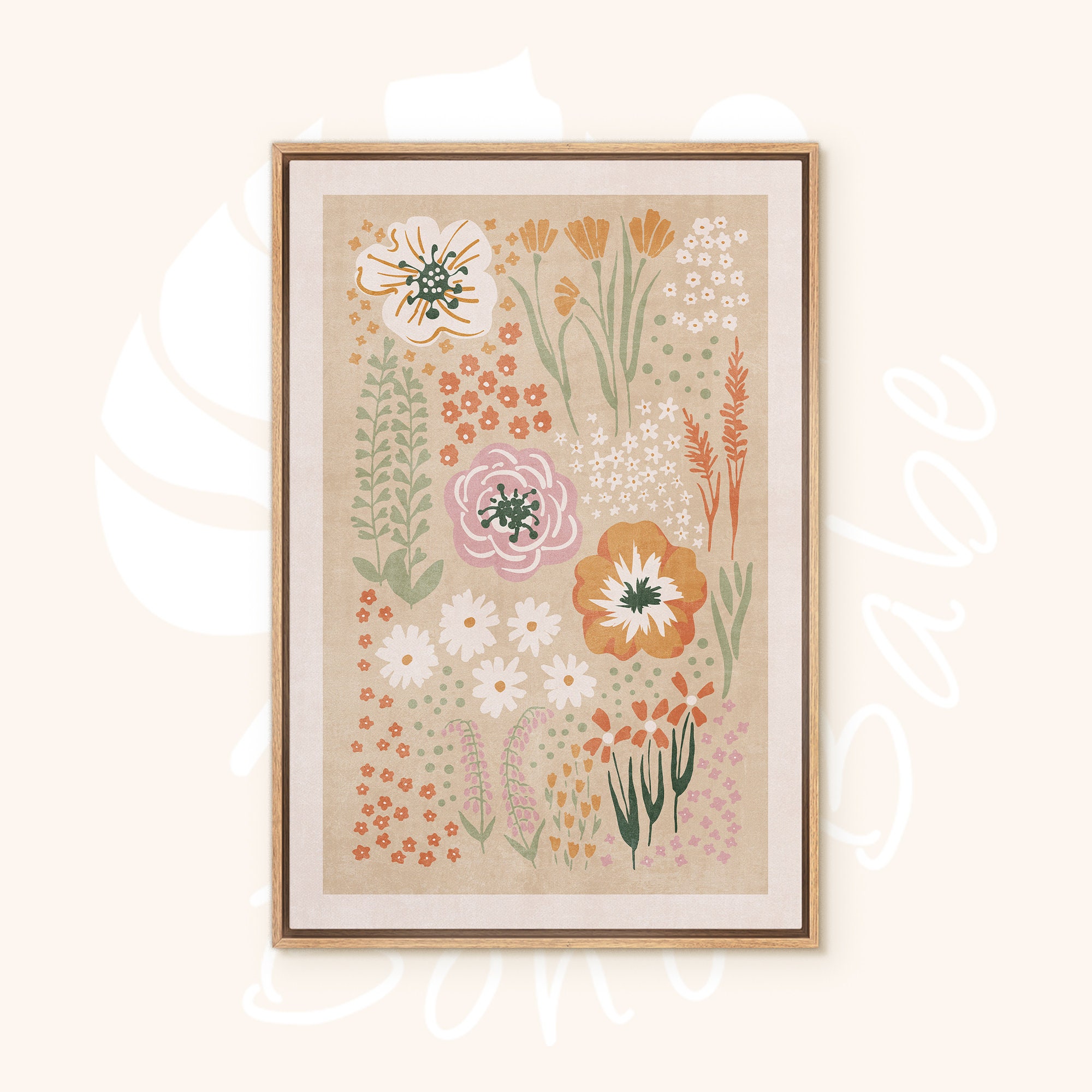 Garden Daisy Poppy Flowers, Botanical WiildFlower - Image 8