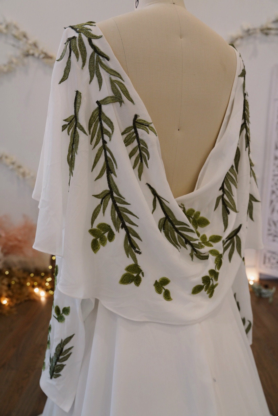 Olive — Green Vines Nature Inspired Wedding Dress - Image 5