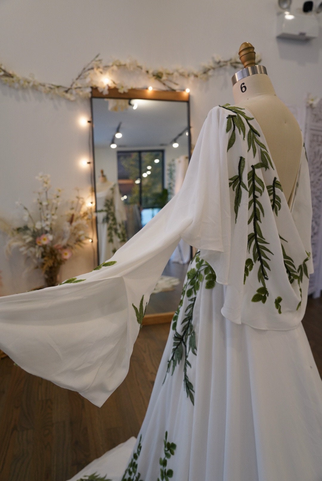Olive — Green Vines Nature Inspired Wedding Dress - Image 7