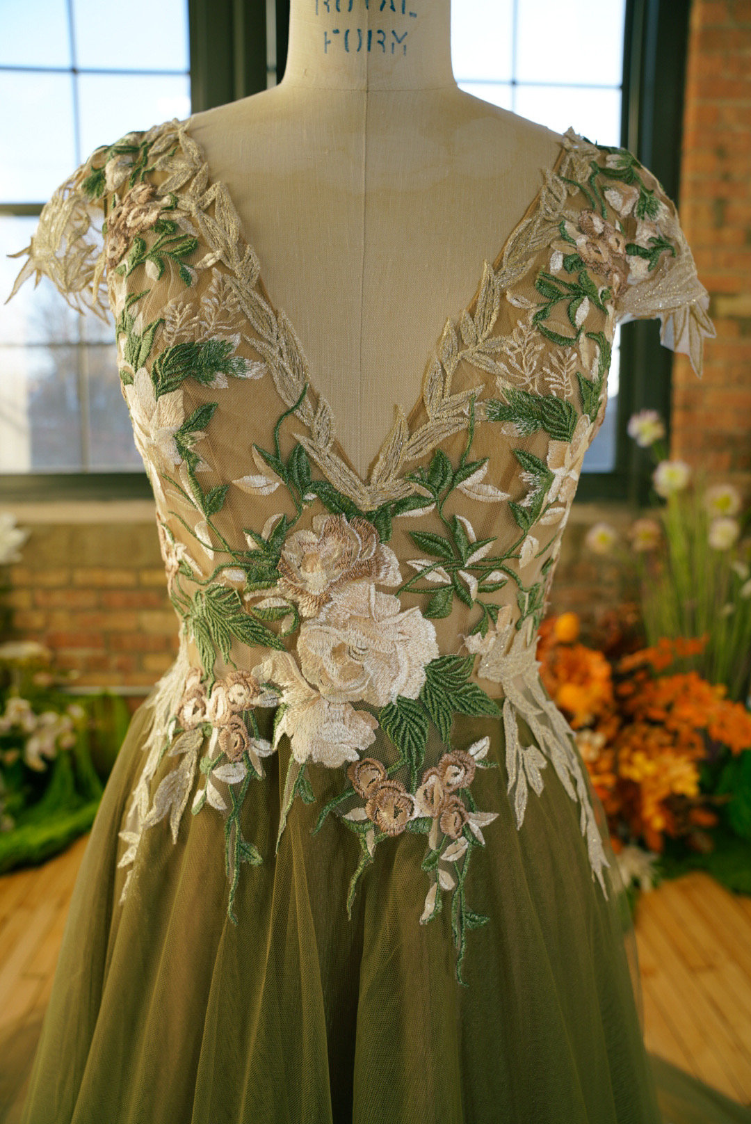 Sage — Green Floral Wedding Dress
