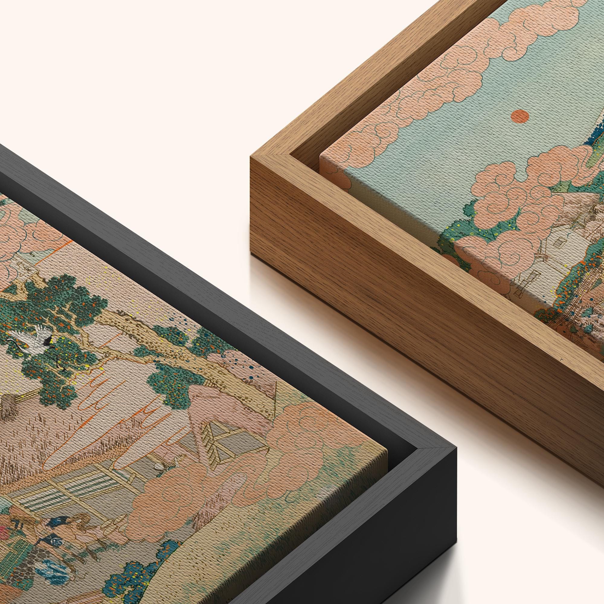 Framed Canvas Japanese Ukiyo-e Wall Art Vintage Hokusai Landscape Print, Mount Fuji Artwork - Image 9