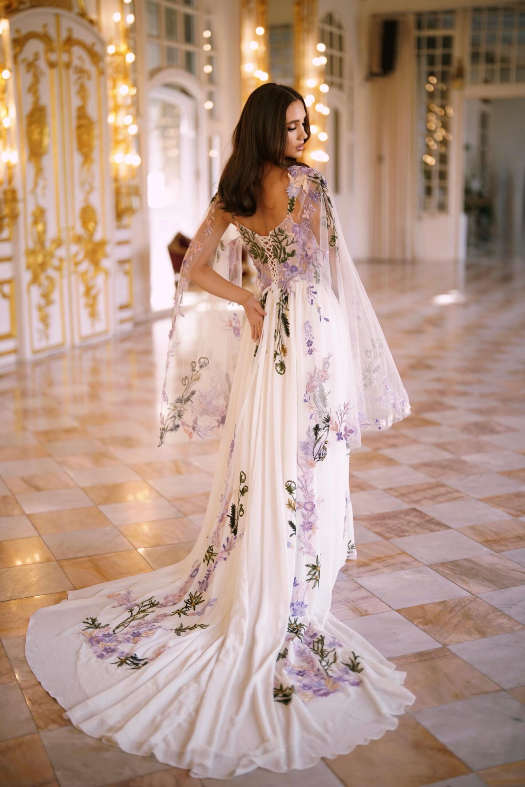 Fae — Purple Floral Wedding Dress - Woodland Dress - Nontraditional Wedding Dress - Unique Boho… - Image 2