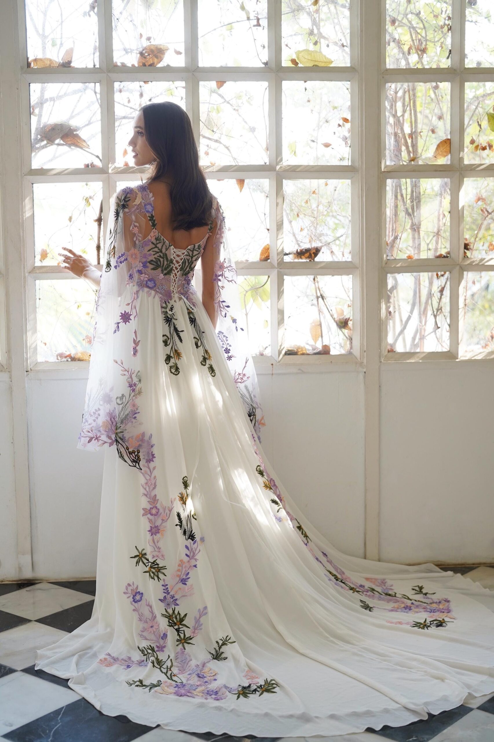 Fae — Purple Floral Wedding Dress - Woodland Dress - Nontraditional Wedding Dress - Unique Boho… - Image 7