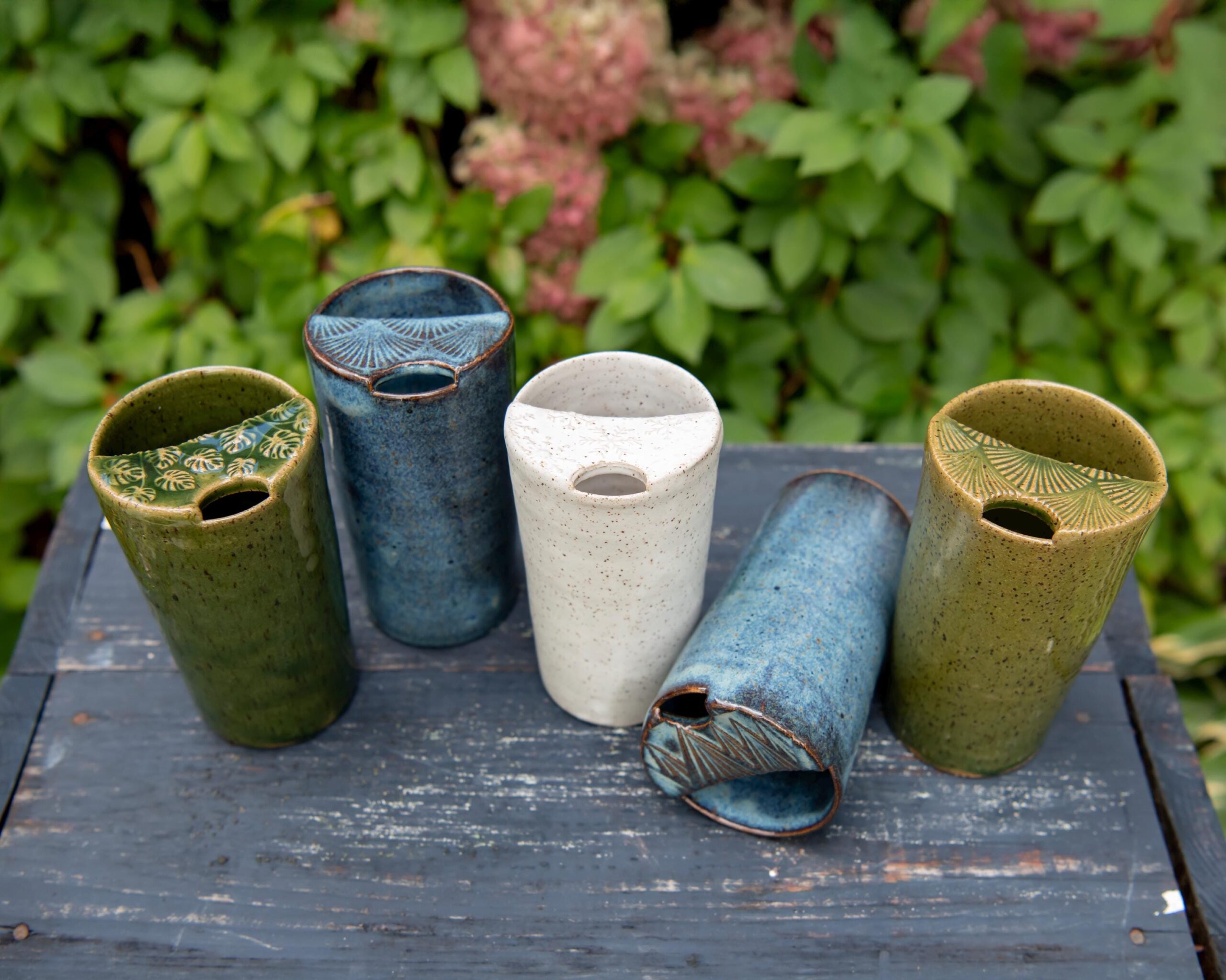 The Libby Travel Mug hand thrown ceramic mug cup Pottery Travel Mug Cup with attached lid fits in cup…
