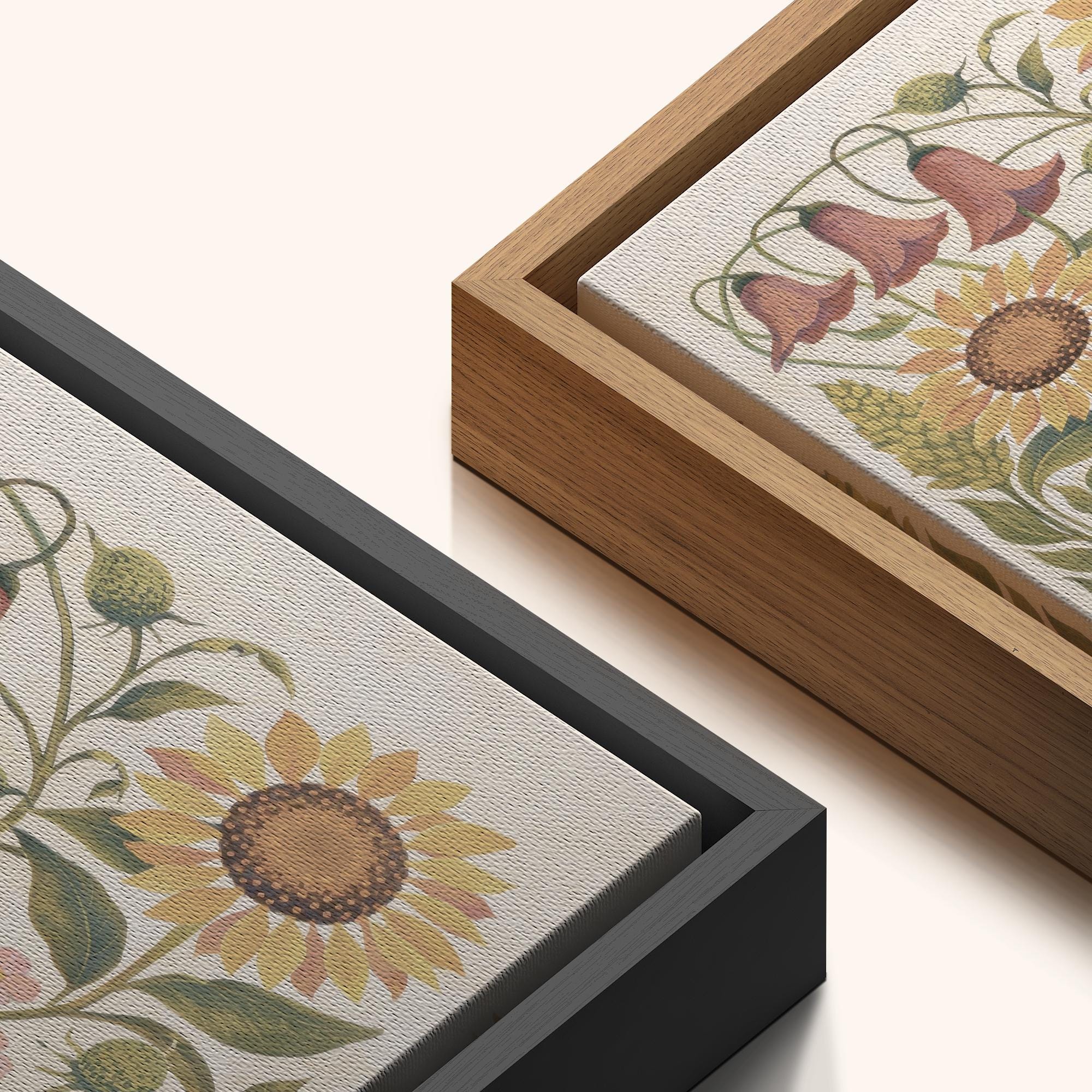 Framed Vintage Wildflower Wall Art Set of 2, Cottage Garden Floral Canvas Prints - Image 7