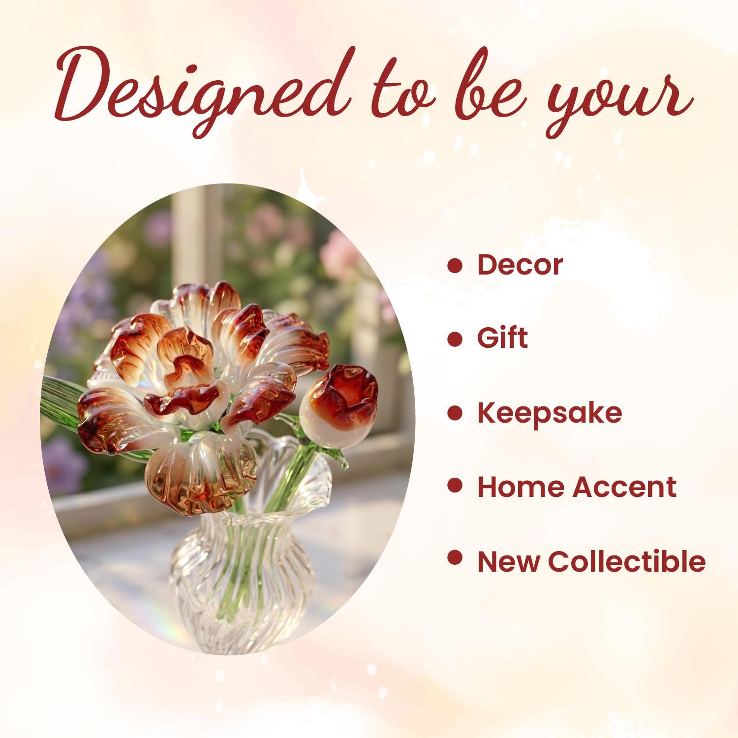 Handblown Glass Carnation for Mother's Day - Image 5