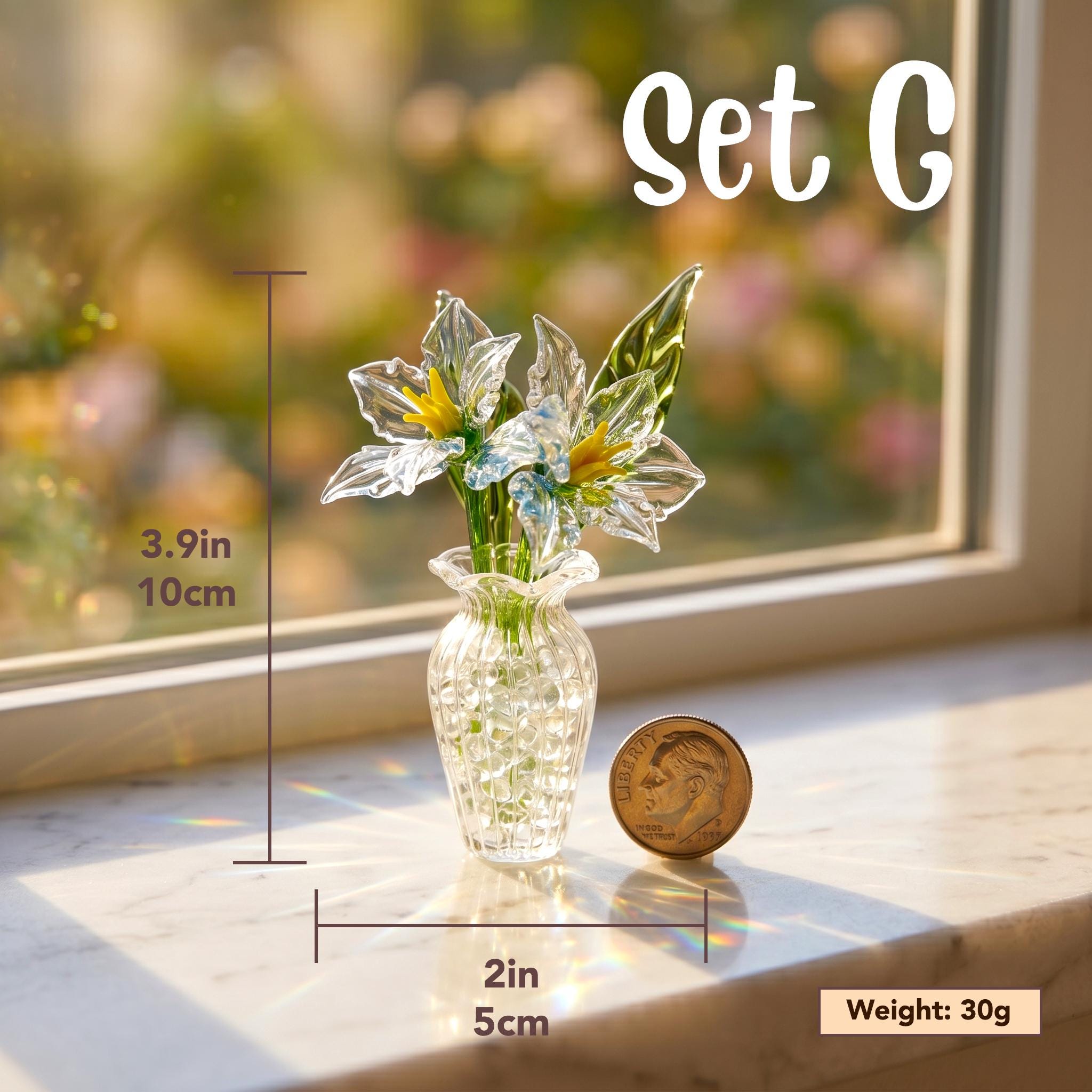 Handblown Glass Lily Flower for Mother's Day - Image 12