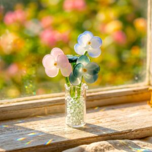 Handblown Glass Phalaenopsis Orchid Flower Bouquet