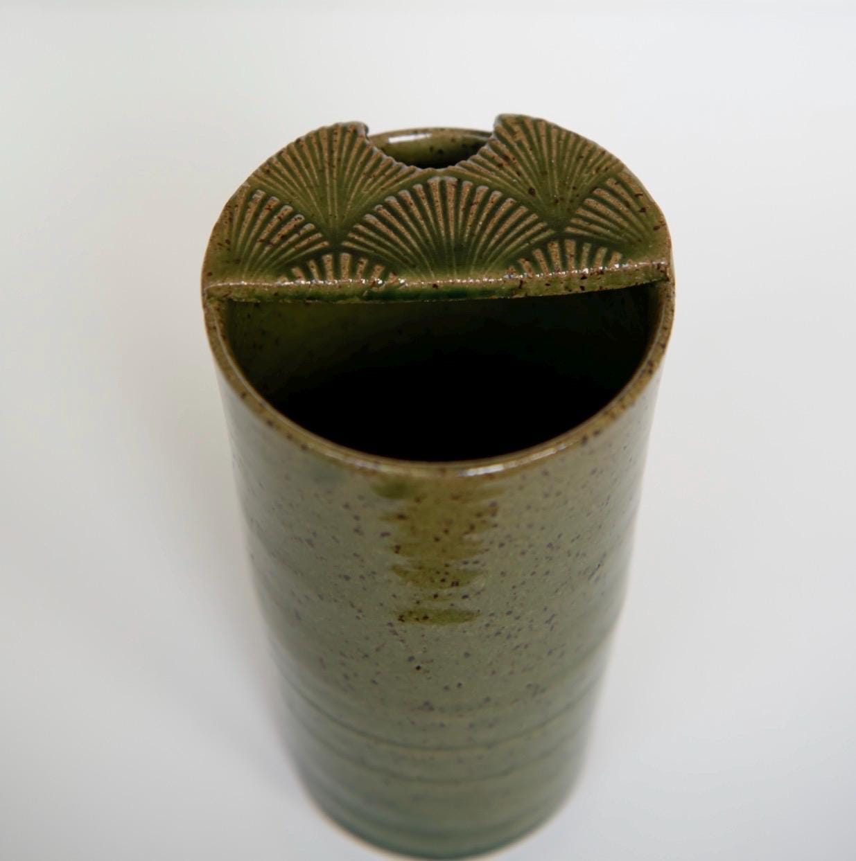The Libby Travel Mug hand thrown ceramic mug cup Pottery Travel Mug Cup with attached lid fits in cup… - Image 3